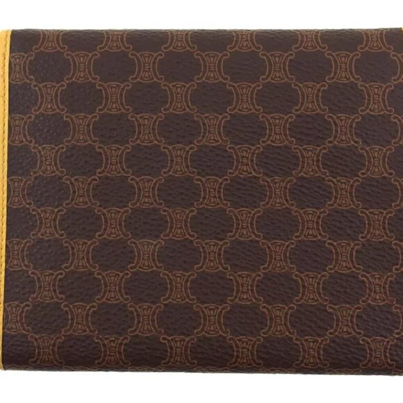 CELINE tri-fold wallet Macadam beige PVC ?~ leather Authentic used - Picture 2 of 10